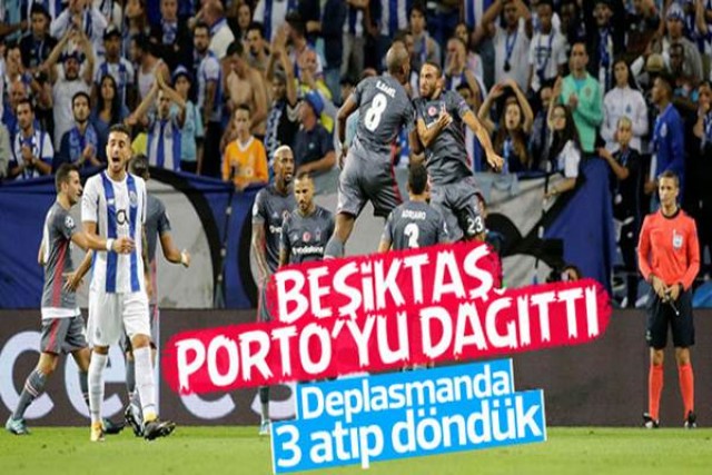 Şampiyonlar Ligi&rsquo;nde Beşiktaş, Porto&rsquo;yu Deplasmanda Ezdi