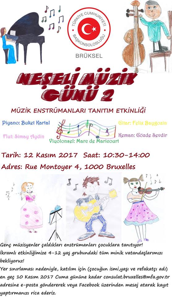 T.C BRÜKSEL KONSOLOSLUGU MÜZİK ENSTRÜMANLARI TANITIM ETKİNLİGİ DÜZENLİYOR