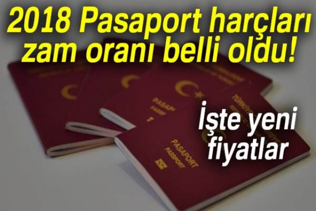 2018 Yılı Pasaport Ücretleri Belli Oldu…