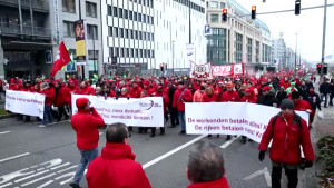 Belçika&rsquo;da Çalışanlardan « Emeklilik » Protestosu