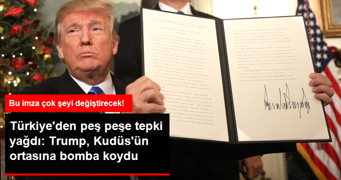 ABD Başkanı Trump, Kudüs Kararını Açıkladı: İsrail&rsquo;in Başkenti Olarak Tanıyoruz!