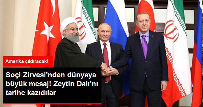 Soçi Zirvesi&rsquo;nin Logosuna Zeytin Dalı Ekleyip Dünyaya Afrin Mesajı Verdiler