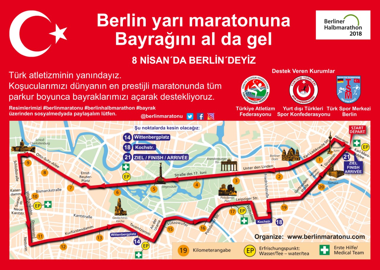 Berlin Yarı Maratonunda Bayraklarımızı Açıyoruz!