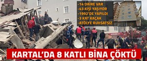 İstanbul Kartal&rsquo;da 8 katlı bina çöktü