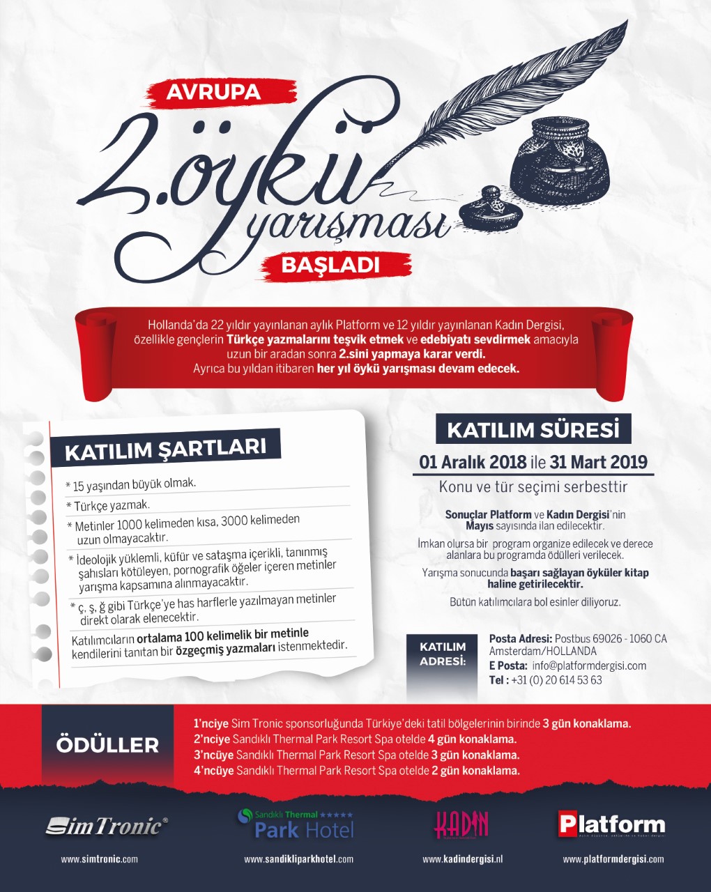 Avrupa 2. Öykü Yarışması başladı