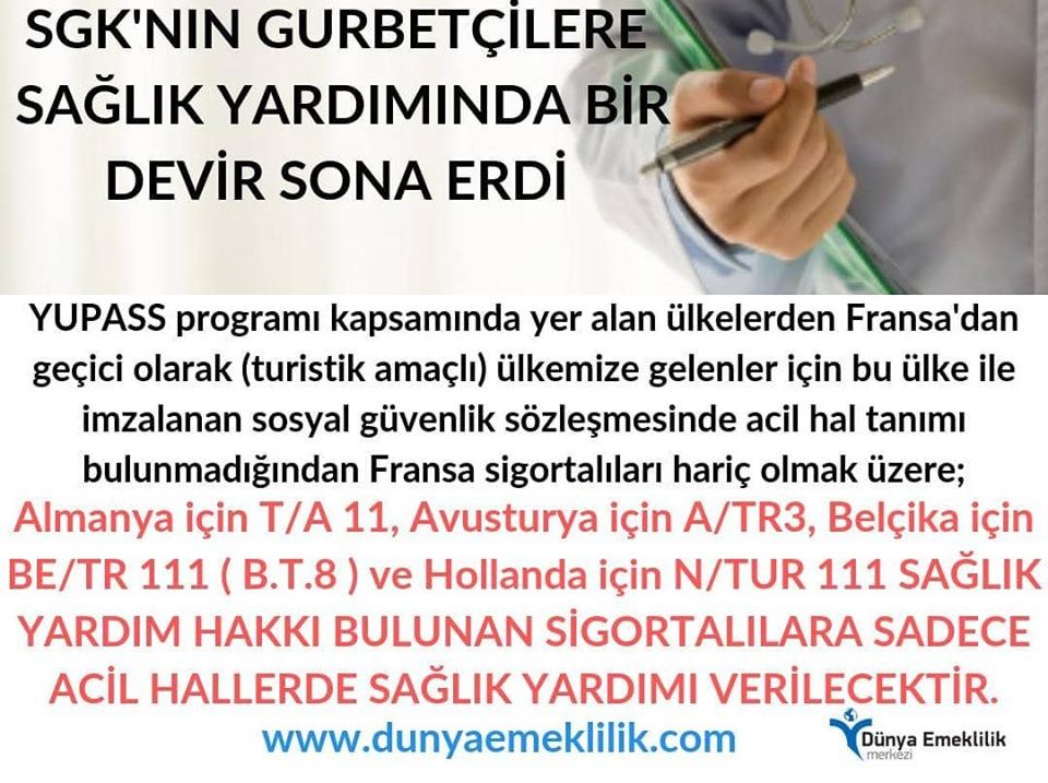 SGK&rsquo;NIN GURBETCİLERE SAGLIK YARDIMINDA BİR DEVİR SONA ERDİ