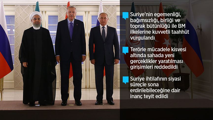 Üçlü Zirve&rsquo;de Suriye&rsquo;nin toprak bütünlüğü vurgusu