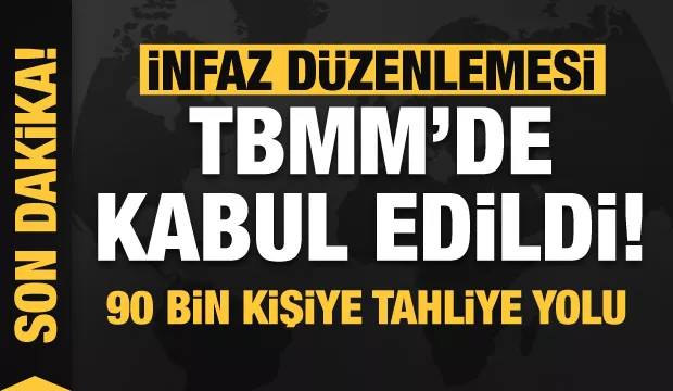 AK Parti ve MHP gruplarının ortak hazırladığı infaz düzenlemesi kabul edildi