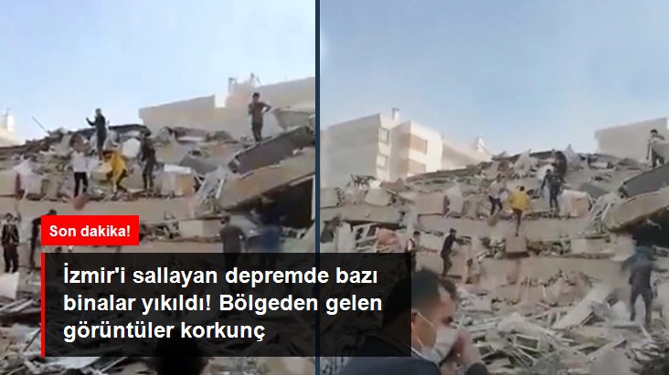 İzmir’de çok şiddetli deprem oldu 4 Kisi Hayatini Kaybetti 120 yarali var