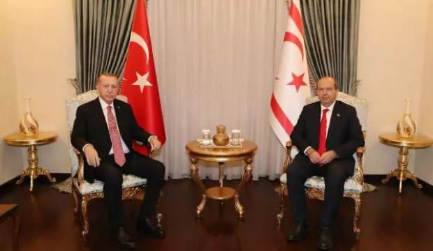 Cumhurbaşkanı Erdoğan, KKTC Cumhurbaşkanı Tatar ile görüştü