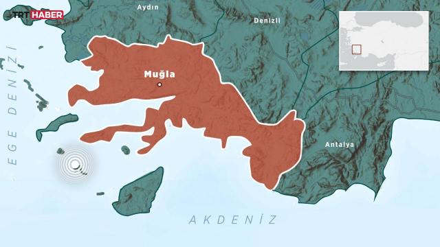 Muğla açıklarında 5,1 büyüklüğünde deprem