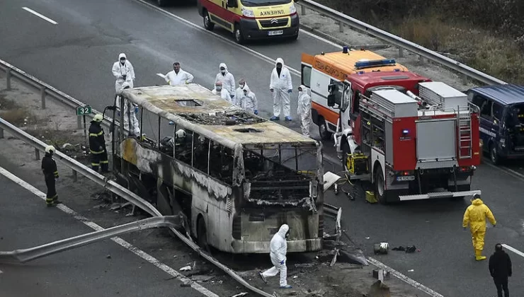 İstanbul&rsquo;dan kalkan yolcu otobüsü  Bulgaristan&rsquo;da otobüs yandı, 46 yolcu feci şekilde can verdi