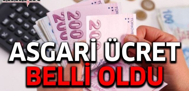TÜRKİYE&rsquo;DE ASGARİ ÜCRET 4 BİN 253 TL OLDU