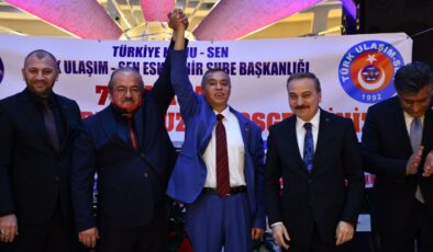 Türk Ulaşım Sendikası Eskişehir Şube Başkanı Erol Sedef, 7. Olağan Genel Kurulda Başkan seçildi