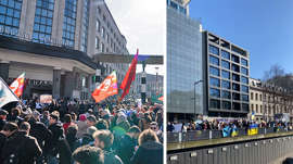 Brüksel&rsquo;de Ukrayna&rsquo;daki savaşa karşı binlerce gösteri toplandı « Putin, evine git »