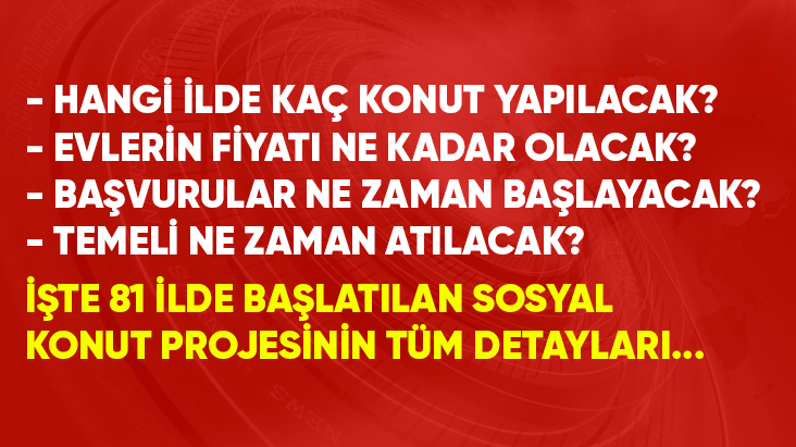 Cumhuriyet tarihinin en büyük sosyal konut projesi: Başvurular nasıl yapılacak, kimler başvurabilecek?