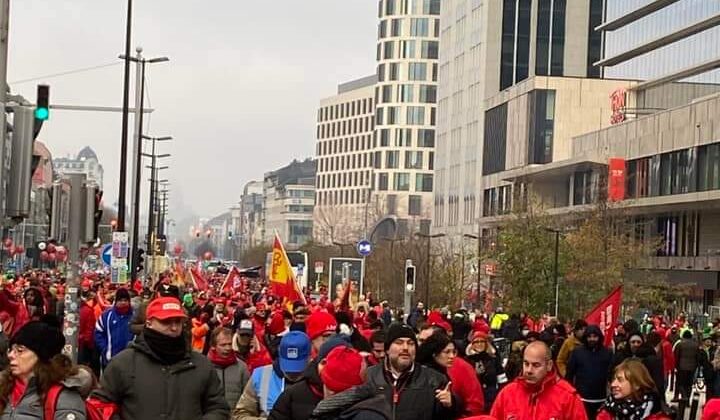 Belçika’da Çalışanlar Hayat Pahalılığını Protesto İçin Greve Gitti…