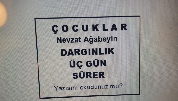 DARGINLIK ÜÇ GÜN SÜRER