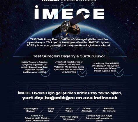 Türkiye&rsquo;nin ilk yerli ve milli İMECE gözlem uydusu uzaya fırlatıldı….