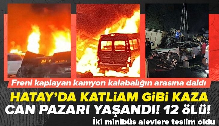 Hatay&rsquo;da feci kaza! Kontrolden çıkan kamyon asker uğurlayan kalabalığın arasına daldı! Çok sayıda ölü ve yaralı var….