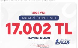 Türkiye&rsquo;de Yeni Asgari ücret 17 bin 2 lira oldu