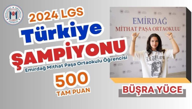 LGS TÜRKİYE 1.CİSİ EMİRDAĞ’LI……