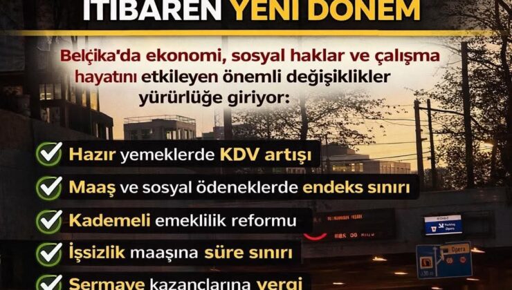 Belçika&rsquo;da Ocak Ayindan İtibaren Önemli Değişiklikler Yürürlüğe Giriyor