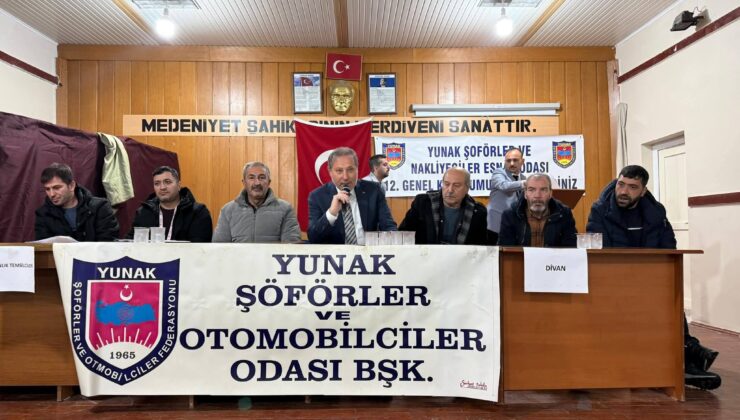 Yunak Şoförler ve Nakliyeciler Esnaf Odası’nın Yeni başkan Halil Yılmaz Oldu….
