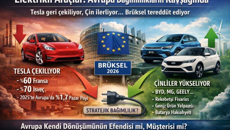 Elektrikli Araçlar: Avrupa Bağımlılıkların Kavşağında  Tesla geri çekiliyor, Çin ilerliyor… Brüksel tereddüt ediyor