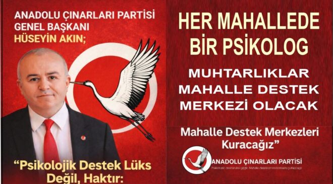 “Mahalle Destek Merkezleri MADEK’i Kuracağız”