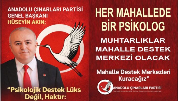 “Mahalle Destek Merkezleri MADEK’i Kuracağız”
