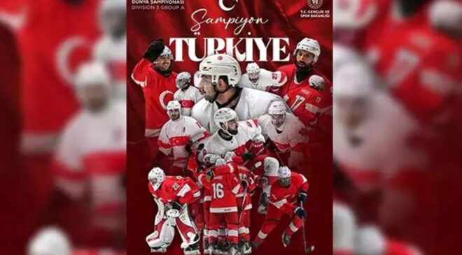 Türkiye Buz hokeyinde altın madalya kazandı