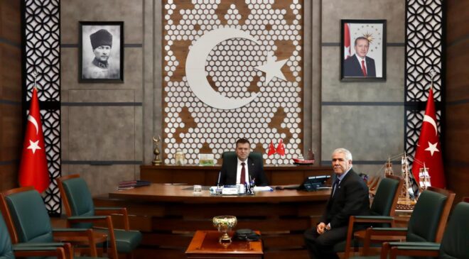 İSMET ÜNVER’DEN VALİ AKMEŞE’YE ZİYARET