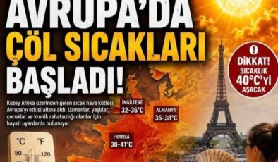 ​ Avrupa Kavruluyor: Yetkililerden “Çöl Sıcakları” Uyarısı