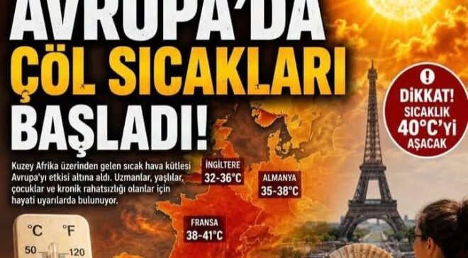 ​ Avrupa Kavruluyor: Yetkililerden “Çöl Sıcakları” Uyarısı
