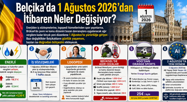 Belçika’da 1 Ağustos 2026’dan İtibaren Neler Değişiyor?