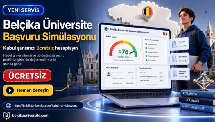 Dünyada bir ilk: Belçika üniversitelerine kabul şansınızı başvurmadan önce gösteren ücretsiz simülasyon yayında