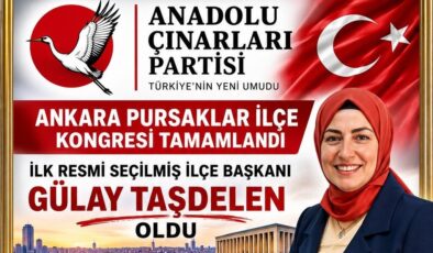 Pursaklar’da Anadolu Çınarları Partisi İlçe Kongresi Tamamlandı