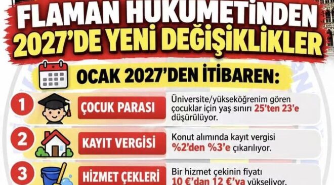 Flaman Hükümeti 2027’de Yeni Değişikliklere Hazırlanıyor